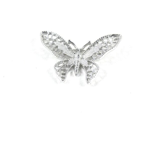 Sarah Coventry Butterfly Design Silver Brooch Pin Jewelry Accessory - Picture 4 of 6